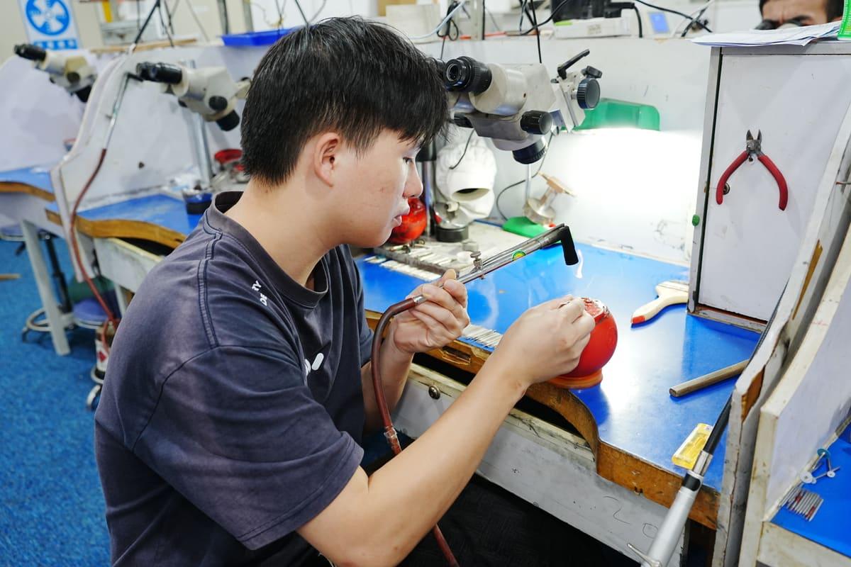Torch soldering at the bench