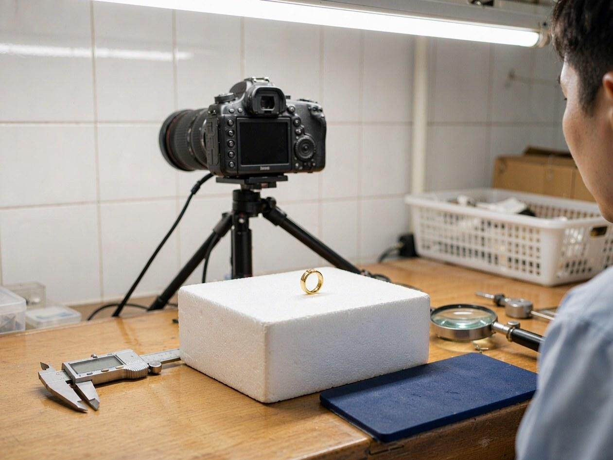 Final QC & photography station at the CLARVEO factory